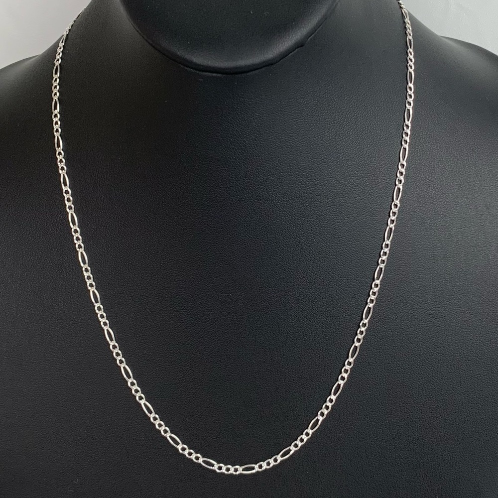 925 Sterling Silver Chain Necklace Jewelry SILVER Classic‎ Fígaro Made In Mexico